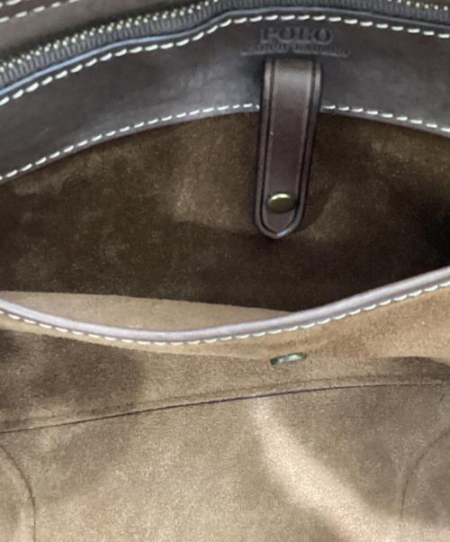 POLO RALPH LAUREN（ポロ・ラルフローレン）POLO RALPH LAUREN (ポロ・ラルフローレン) Bellport　2WAYスウェードショルダーバッグ ブラウンの古着・服飾アイテム