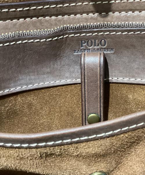 POLO RALPH LAUREN（ポロ・ラルフローレン）POLO RALPH LAUREN (ポロ・ラルフローレン) Bellport　2WAYスウェードショルダーバッグ ブラウンの古着・服飾アイテム