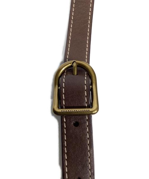 POLO RALPH LAUREN（ポロ・ラルフローレン）POLO RALPH LAUREN (ポロ・ラルフローレン) Bellport　2WAYスウェードショルダーバッグ ブラウンの古着・服飾アイテム