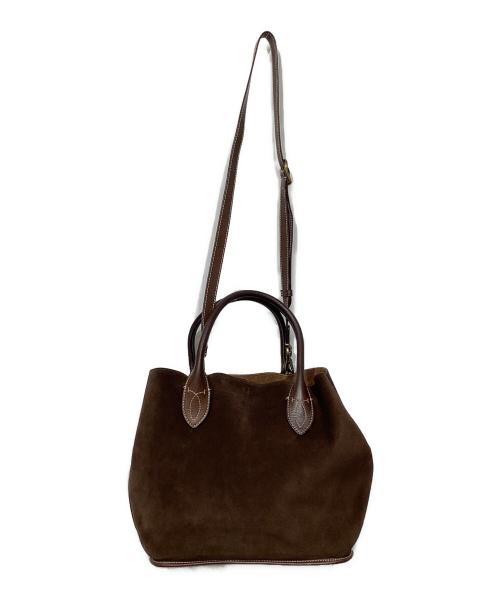 POLO RALPH LAUREN（ポロ・ラルフローレン）POLO RALPH LAUREN (ポロ・ラルフローレン) Bellport　2WAYスウェードショルダーバッグ ブラウンの古着・服飾アイテム