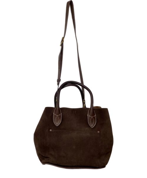 POLO RALPH LAUREN（ポロ・ラルフローレン）POLO RALPH LAUREN (ポロ・ラルフローレン) Bellport　2WAYスウェードショルダーバッグ ブラウンの古着・服飾アイテム