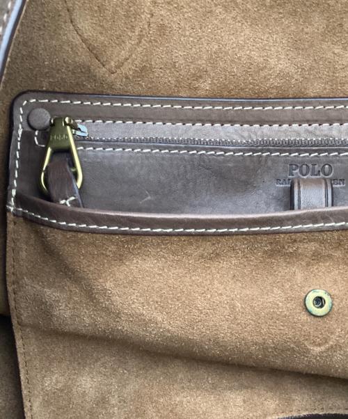 POLO RALPH LAUREN（ポロ・ラルフローレン）POLO RALPH LAUREN (ポロ・ラルフローレン) Bellport　2WAYスウェードショルダーバッグ ブラウンの古着・服飾アイテム