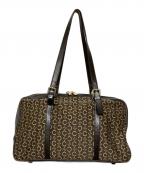 CELINEセリーヌ）の古着「Cマカダム柄ミニボストンバッグ」｜ブラウン