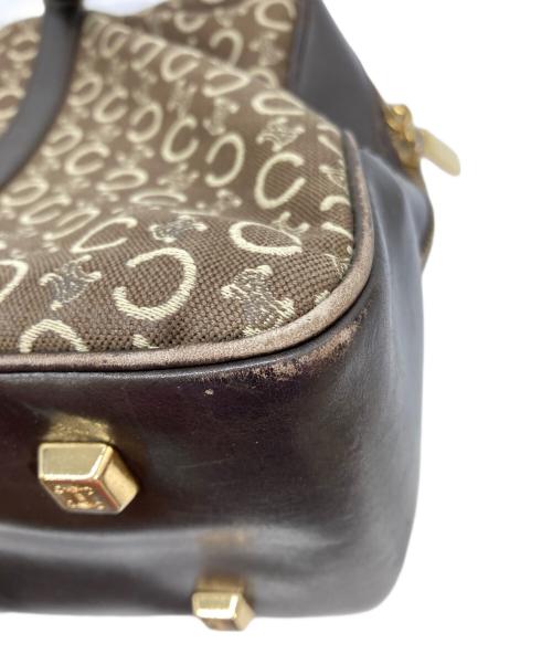 CELINE（セリーヌ）CELINE (セリーヌ) Cマカダム柄ミニボストンバッグ ブラウンの古着・服飾アイテム