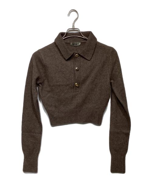 NKNIT（ンニット）NKNIT (エヌニット) raccoon mix skipper KNIT 24AW-N051 ブラウン サイズ:1の古着・服飾アイテム