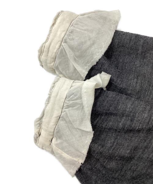 tricot COMME des GARCONS（トリココムデギャルソン）tricot COMME des GARCONS (トリココムデギャルソン) ウール丸襟シャツ グレー×ホワイト サイズ:-の古着・服飾アイテム