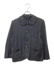 tricot COMME des GARCONS（トリココムデギャルソン）の古着「金釦丸襟カーディガン」｜グレー