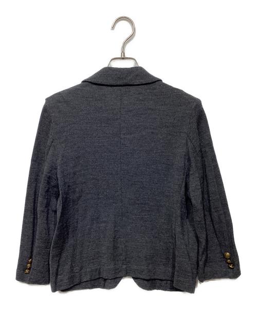 tricot COMME des GARCONS（トリココムデギャルソン）tricot COMME des GARCONS (トリココムデギャルソン) 金釦丸襟カーディガン グレー サイズ:Mの古着・服飾アイテム