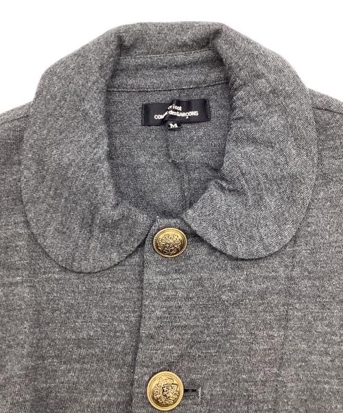tricot COMME des GARCONS（トリココムデギャルソン）tricot COMME des GARCONS (トリココムデギャルソン) 金釦丸襟カーディガン グレー サイズ:Mの古着・服飾アイテム