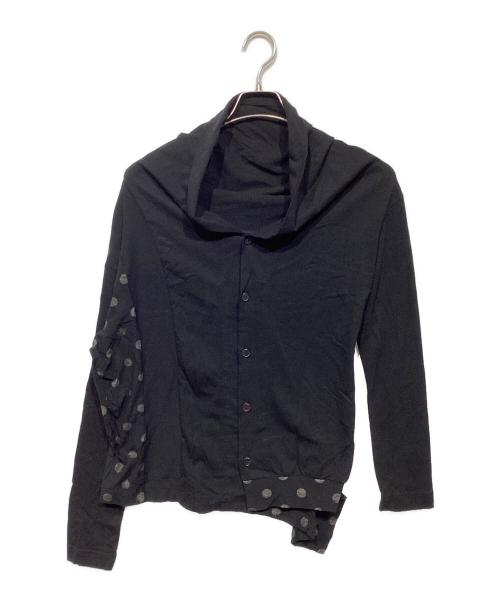 Y's（ワイズ）Y's (ワイズ) 切替ドットカーディガン ブラック サイズ:2の古着・服飾アイテム