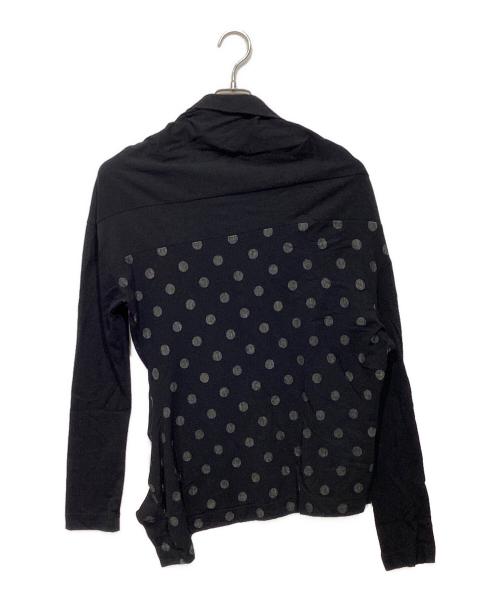 Y's（ワイズ）Y's (ワイズ) 切替ドットカーディガン ブラック サイズ:2の古着・服飾アイテム