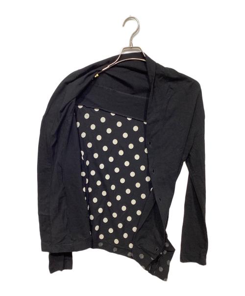 Y's（ワイズ）Y's (ワイズ) 切替ドットカーディガン ブラック サイズ:2の古着・服飾アイテム