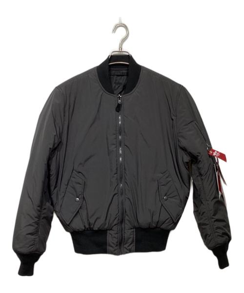 ALPHA（アルファ）ALPHA (アルファ) green label relaxing (グリーンレーベルリラクシング) 別注リバーシブル MA-1 フライトジャケット ブラック サイズ:Mの古着・服飾アイテム