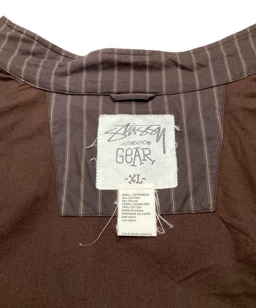 stussy（ステューシー）stussy (ステューシー) オールドストライプジャケット ブラウン サイズ:XLの古着・服飾アイテム