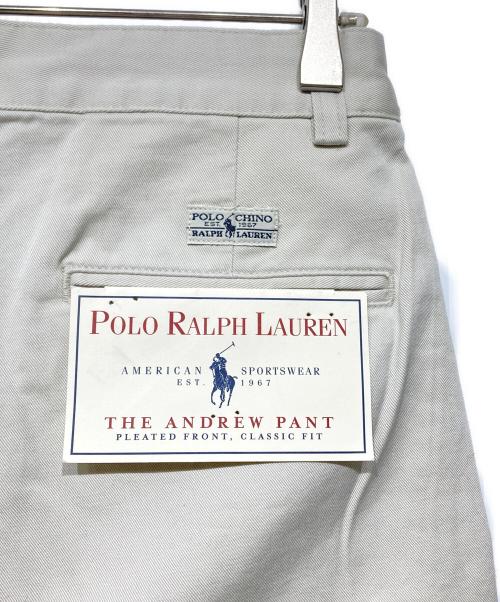 POLO RALPH LAUREN（ポロ・ラルフローレン）POLO RALPH LAUREN (ポロ・ラルフローレン) 2タックパンツ ベージュ サイズ:30の古着・服飾アイテム