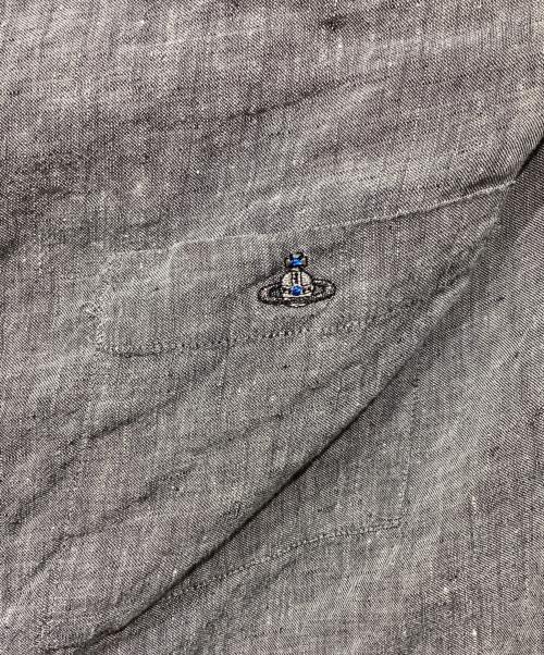 Vivienne Westwood man（ヴィヴィアン ウェストウッド マン）Vivienne Westwood man (ヴィヴィアン ウェストウッド マン) リネンデザインカットソー グレー サイズ:44の古着・服飾アイテム