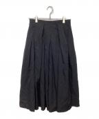 COMME des GARCONSコムデギャルソン）の古着「ロングタックスカート」｜ブラック