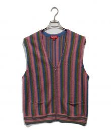 SUPREME（シュプリーム）の古着「Stripe Sweater Vest」｜ピンク