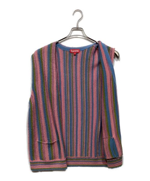 SUPREME（シュプリーム）SUPREME (シュプリーム) Stripe Sweater Vest ピンク サイズ:Lの古着・服飾アイテム