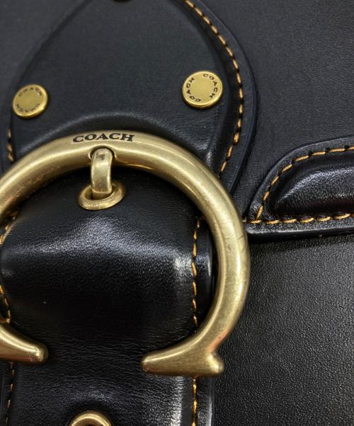 COACH（コーチ）COACH (コーチ) Beat saddle bag レザーショルダーバッグ ブラックの古着・服飾アイテム