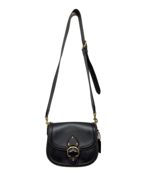 COACH（コーチ）COACH (コーチ) Beat saddle bag レザーショルダーバッグ ブラックの古着・服飾アイテム