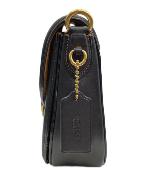 COACH（コーチ）COACH (コーチ) Beat saddle bag レザーショルダーバッグ ブラックの古着・服飾アイテム