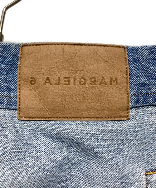 MM6 Maison Margiela（エムエムシックスメゾンマルジェラ）MM6 Maison Margiela (エムエムシックスメゾンマルジェラ) インサイドアウトワイドデニムパンツ インディゴ サイズ:40の古着・服飾アイテム