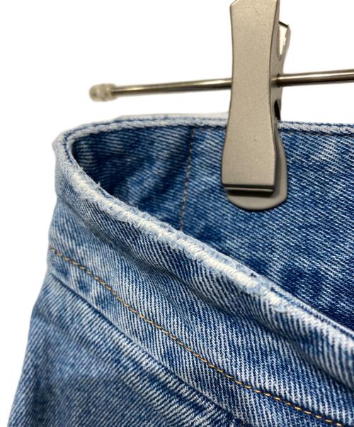 MM6 Maison Margiela（エムエムシックスメゾンマルジェラ）MM6 Maison Margiela (エムエムシックスメゾンマルジェラ) インサイドアウトワイドデニムパンツ インディゴ サイズ:40の古着・服飾アイテム