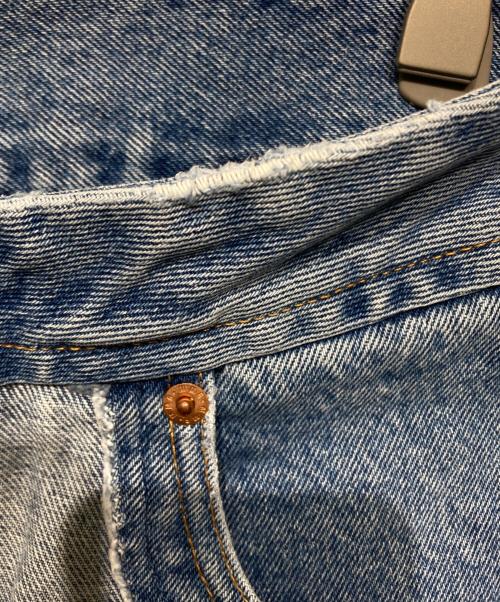 MM6 Maison Margiela（エムエムシックスメゾンマルジェラ）MM6 Maison Margiela (エムエムシックスメゾンマルジェラ) インサイドアウトワイドデニムパンツ インディゴ サイズ:40の古着・服飾アイテム