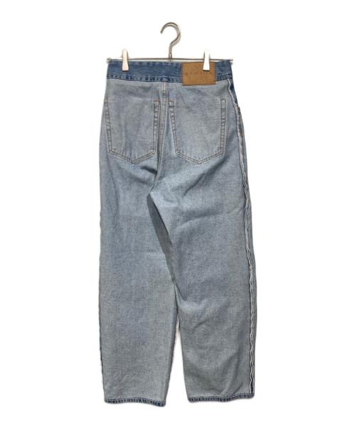 MM6 Maison Margiela（エムエムシックスメゾンマルジェラ）MM6 Maison Margiela (エムエムシックスメゾンマルジェラ) インサイドアウトワイドデニムパンツ インディゴ サイズ:40の古着・服飾アイテム