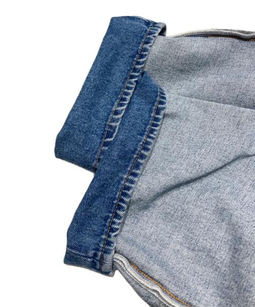 MM6 Maison Margiela（エムエムシックスメゾンマルジェラ）MM6 Maison Margiela (エムエムシックスメゾンマルジェラ) インサイドアウトワイドデニムパンツ インディゴ サイズ:40の古着・服飾アイテム