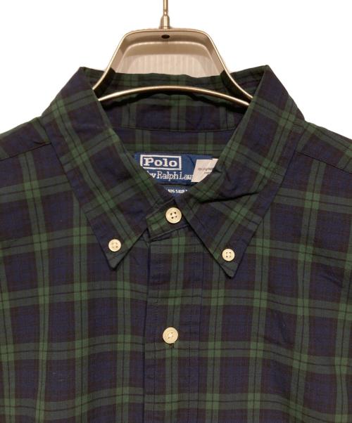 POLO RALPH LAUREN（ポロ・ラルフローレン）POLO RALPH LAUREN (ポロ・ラルフローレン) チェックBDシャツ ネイビー×グリーン サイズ:Lの古着・服飾アイテム
