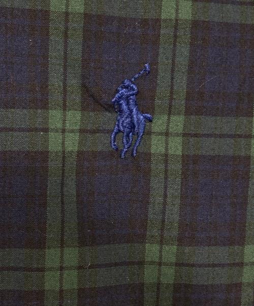 POLO RALPH LAUREN（ポロ・ラルフローレン）POLO RALPH LAUREN (ポロ・ラルフローレン) チェックBDシャツ ネイビー×グリーン サイズ:Lの古着・服飾アイテム