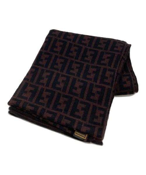 FENDI（フェンディ）FENDI (フェンディ) ズッカ柄マフラー ブラウンの古着・服飾アイテム