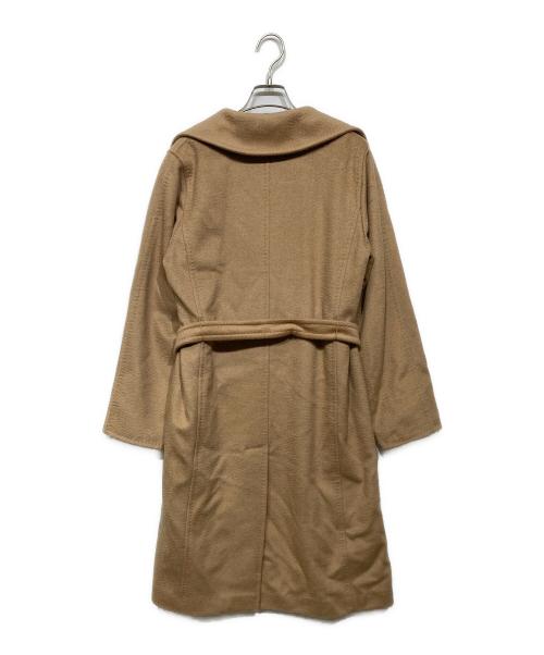 MaxMara（マックスマーラ）MaxMara (マックスマーラ) キャメル ベルテッドラップコート ベージュ サイズ:Mの古着・服飾アイテム