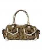 COACHコーチ）の古着「ミニボストンバッグ」｜ベージュ