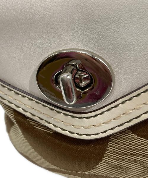 COACH（コーチ）COACH (コーチ) ミニボストンバッグ ベージュの古着・服飾アイテム