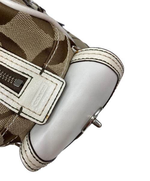 COACH（コーチ）COACH (コーチ) ミニボストンバッグ ベージュの古着・服飾アイテム