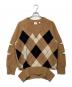 BURBERRY（バーバリー）の古着「アーガイル カットアウトカシミヤ混セーター」｜ベージュ