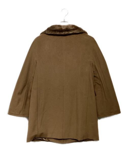 MaxMara（マックスマーラ）MaxMara (マックスマーラ) 襟ファーウールコート ブラウン サイズ:40の古着・服飾アイテム