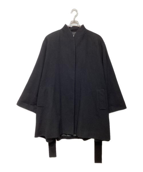 Christian Dior（クリスチャン ディオール）Christian Dior (クリスチャン ディオール) Aラインノーカラーミドルコート ブラック サイズ:9の古着・服飾アイテム