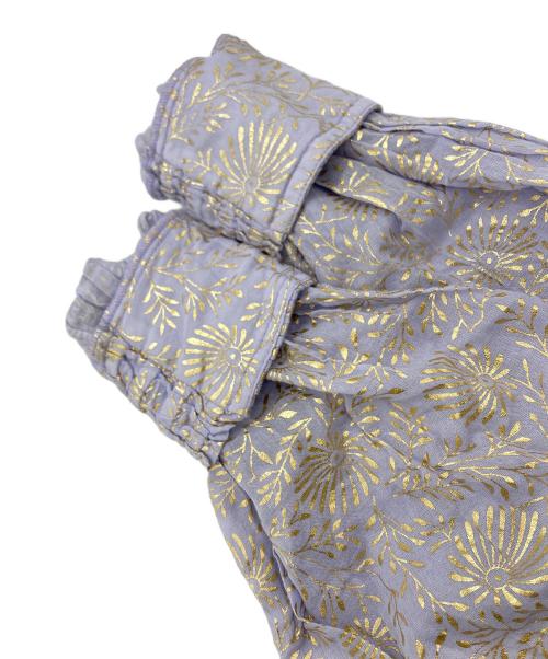 ne quittez pas（ヌキテパ）ne quittez pas (ヌキテパ) Cotton Voile Foil Flower Print Panel Dress パープル サイズ:Mの古着・服飾アイテム