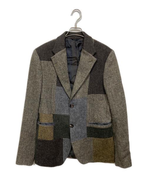 FENDI（フェンディ）FENDI (フェンディ) パッチワークツイードジャケット ベージュ サイズ:48の古着・服飾アイテム