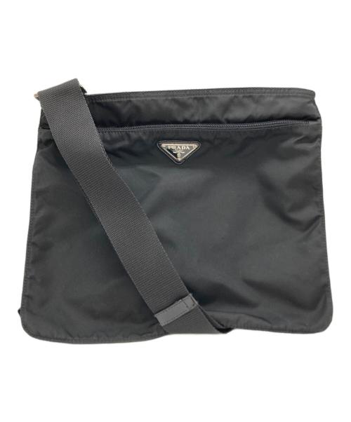 PRADA（プラダ）PRADA (プラダ) ナイロンショルダーバッグ ブラックの古着・服飾アイテム