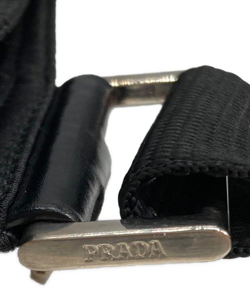 PRADA（プラダ）PRADA (プラダ) ナイロンショルダーバッグ ブラックの古着・服飾アイテム