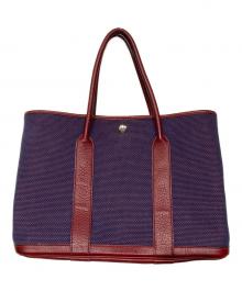 HERMES（エルメス）の古着「ガーデンパーティPM」｜ネイビー×バーガンディ