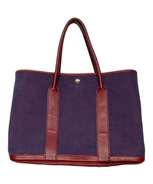 HERMES（エルメス）HERMES (エルメス) ガーデンパーティPM ネイビー×バーガンディの古着・服飾アイテム