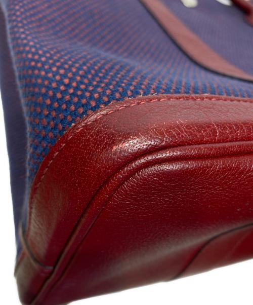 HERMES（エルメス）HERMES (エルメス) ガーデンパーティPM ネイビー×バーガンディの古着・服飾アイテム