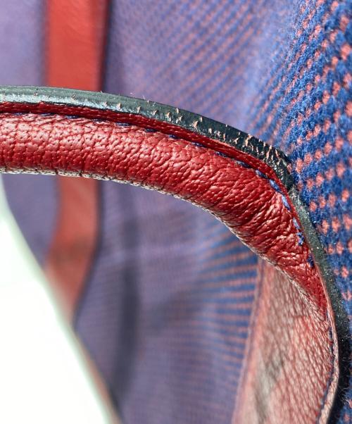 HERMES（エルメス）HERMES (エルメス) ガーデンパーティPM ネイビー×バーガンディの古着・服飾アイテム