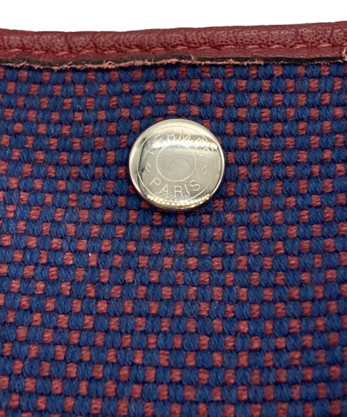 HERMES（エルメス）HERMES (エルメス) ガーデンパーティPM ネイビー×バーガンディの古着・服飾アイテム